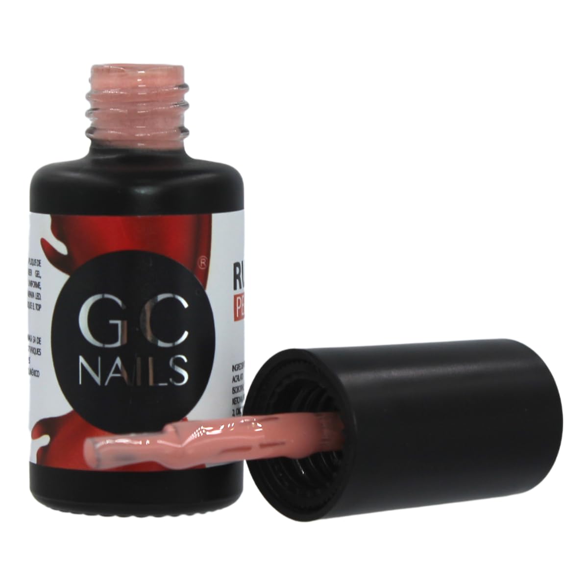 Gc Nails Gel Nails Set de Esmaltes para Aplicación Completa Base Top Gel Bond 1 Deshidratador Bond 2 Adherente y 3 Rubbers Transparente Rosa y Rojo para Uñas Acrílicas o Gelish