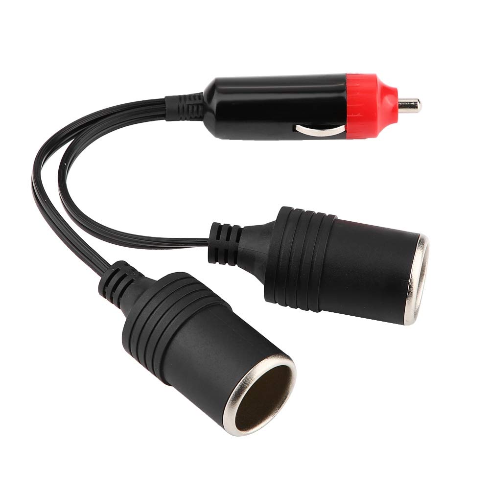 Akozon Divisor de enchufes para Encendedor de Cigarrillos, Cargador de Coche de 2 vías de Alta Potencia Adaptador de alimentación del Divisor de enchufes para enchufes de Encendedor de Cigarrillos