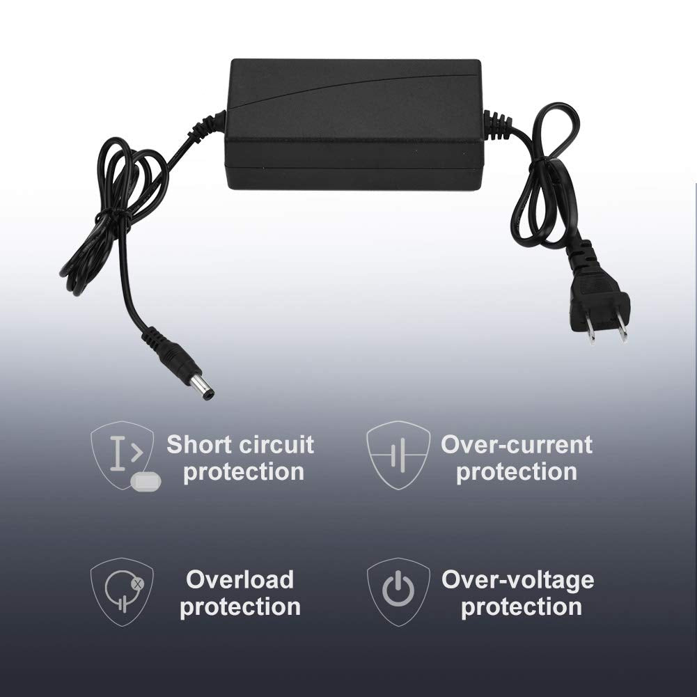 Adaptador de Alimentación de CA a DC 24V 2A Alta Eficiencia Negra para Equipos de Audio y Video Inalámbricos