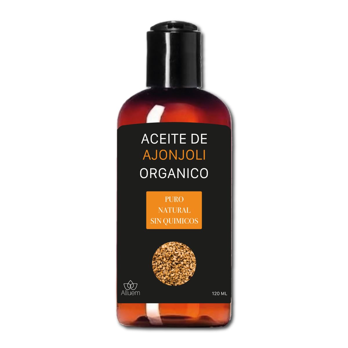 Aceite de Ajonjolí Alluem Orgánico Puro para Masajes
