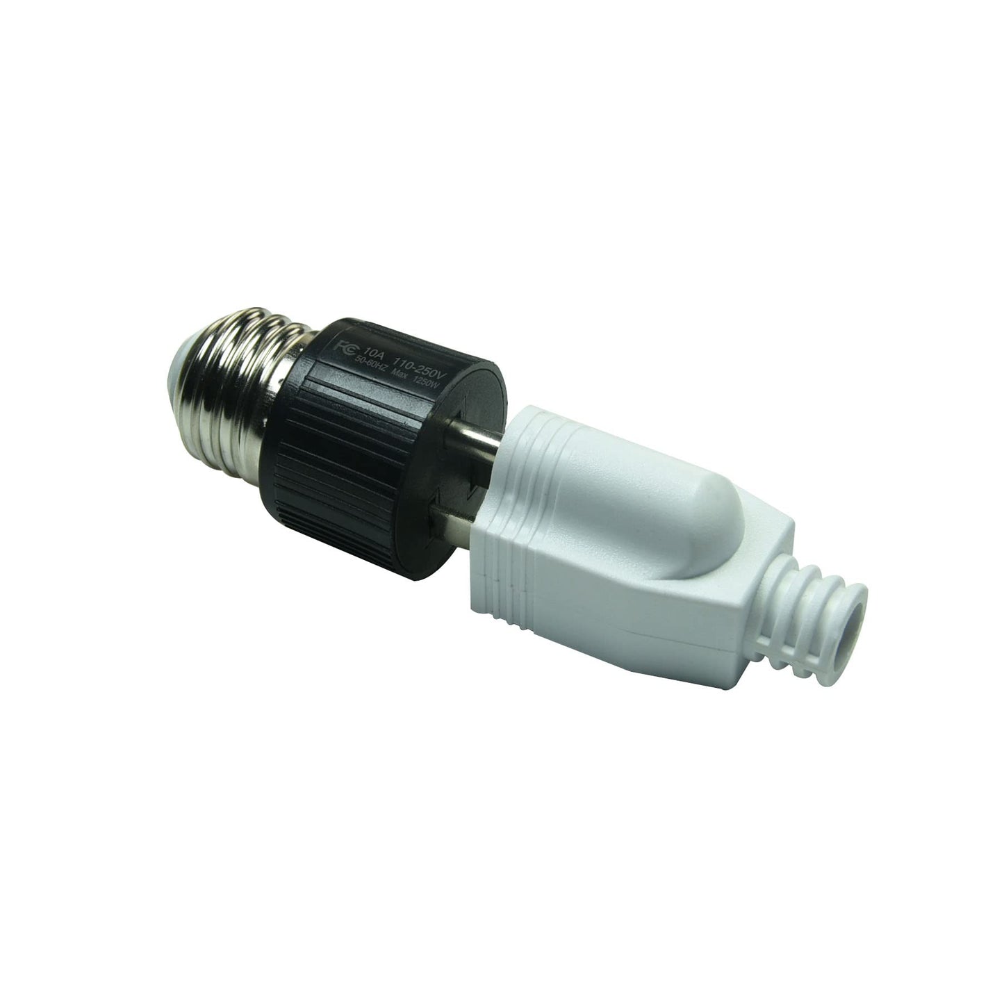 Adaptador de Enchufe de Foco YCSSSD Negro Convertidor de 3 Puntas para Porche y Patio