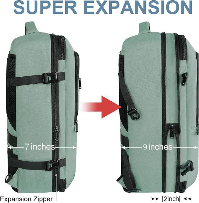 Bolsa de Viaje Vancropak Cian Grande Expandible Resistente al Agua para Hombre y Mujer