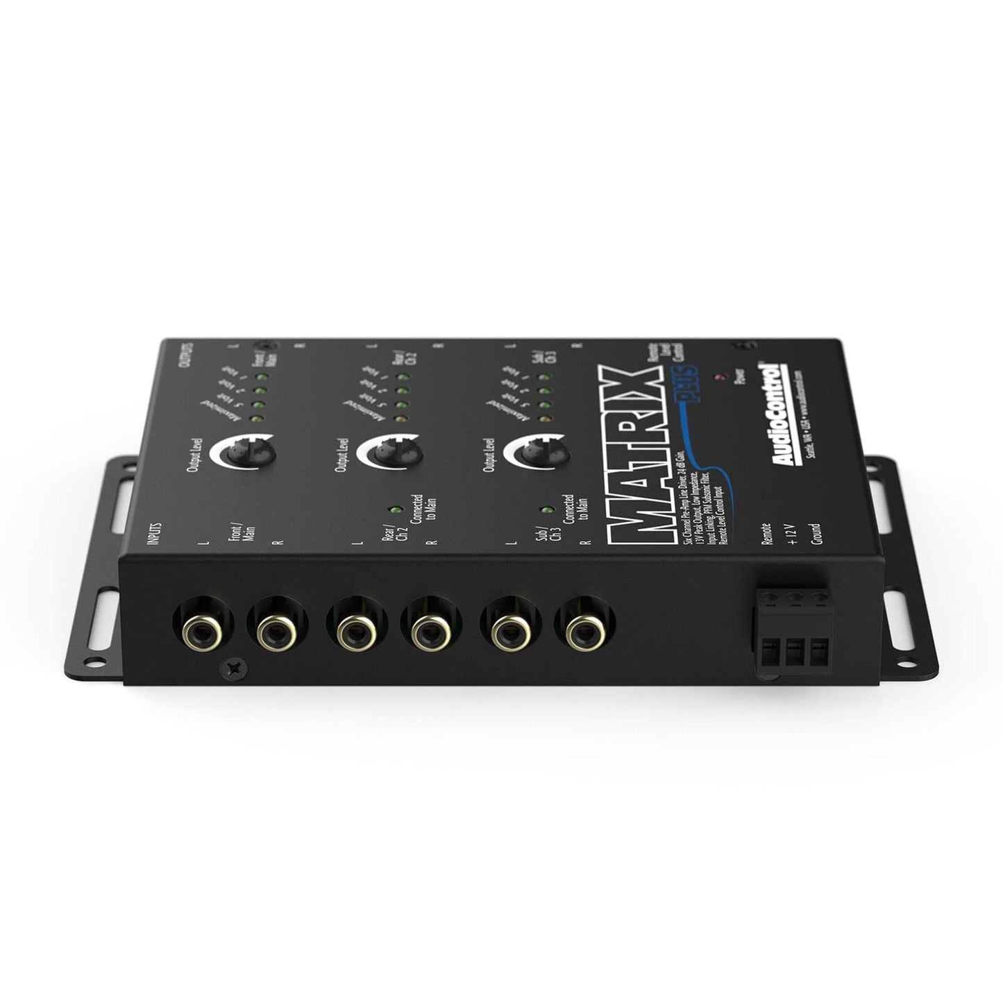 Driver de Línea AudioControl Negro con Seis Canales y Entrada de Control Remoto