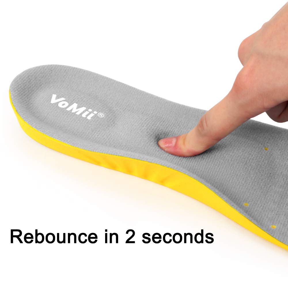 Plantillas VoMii Azul Espuma Viscoelástica para Fascitis Plantar para Mujer, Hombre o Niño