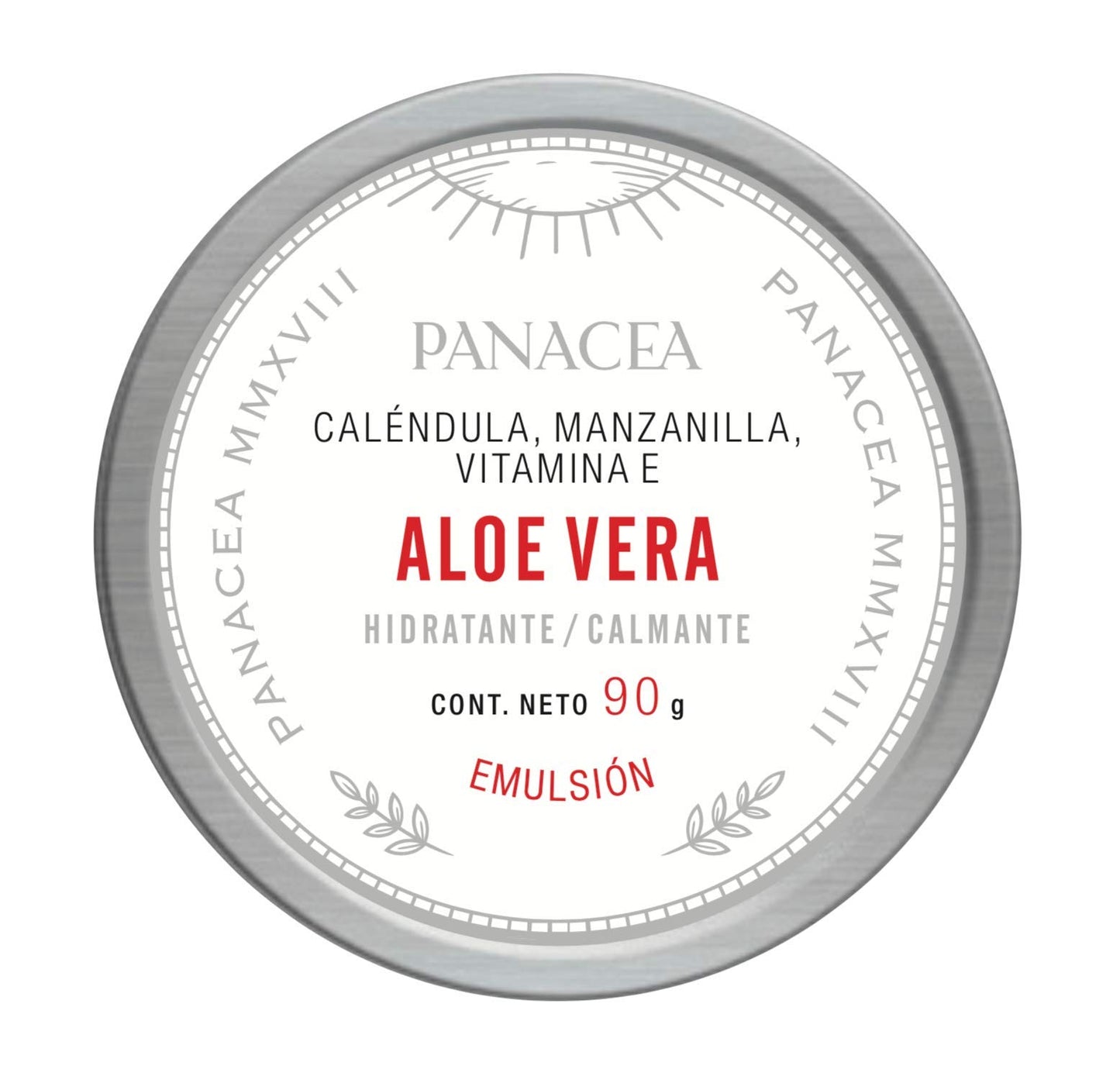 Crema de ALOE VERA, terapéutica auxiliar calmante para irritaciones y quemaduras leves en la piel. After Sun. Ideal para después de mucha exposición al sol. Contiene sábila, manzanilla, caléndula y vitamina E. 100% Ingredientes naturales, sin químicos. 90