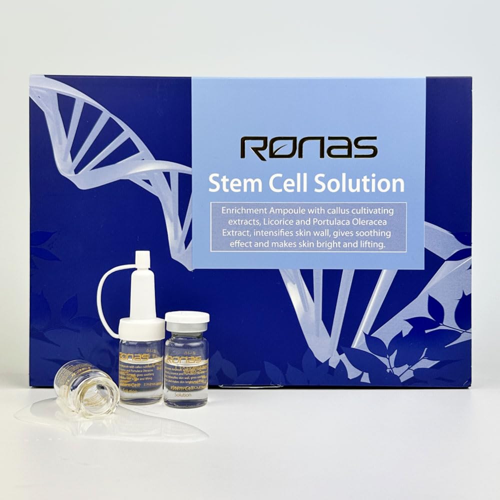 Ronas Solución de células madre 5 ml 10vial. Fórmula antienvejecimiento avanzada. La mejor solución antienvejecimiento. Las células madre vegetales rejuvenecen tu piel. Con microagujas, Dermapen, MTS. Beauty Salon de Corea.