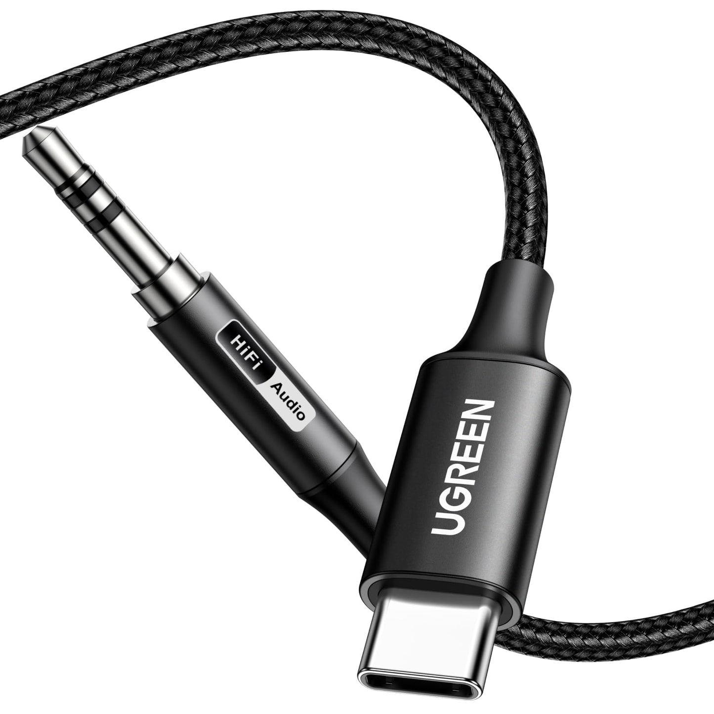 Adaptador de Audífonos UGREEN Gris Alta Resolución Tipo C a 3,5mm 1m