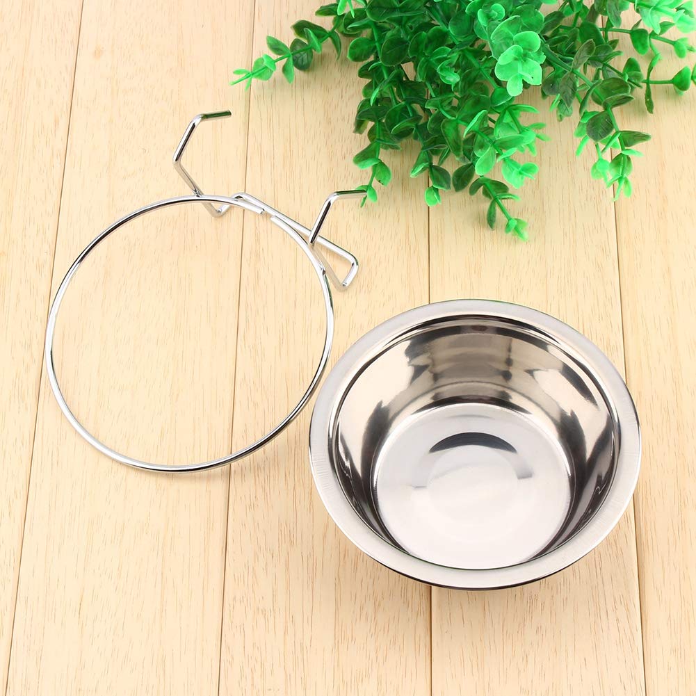 Comederos para Loros, Cuencos Colgantes con Loop Y La Abrazadera De Gancho De Montaje De La Jaula De Acero Inoxidable Agua Fuente Alimentaria para Mascotas para Chinchilla HuróN CacatúA Conura