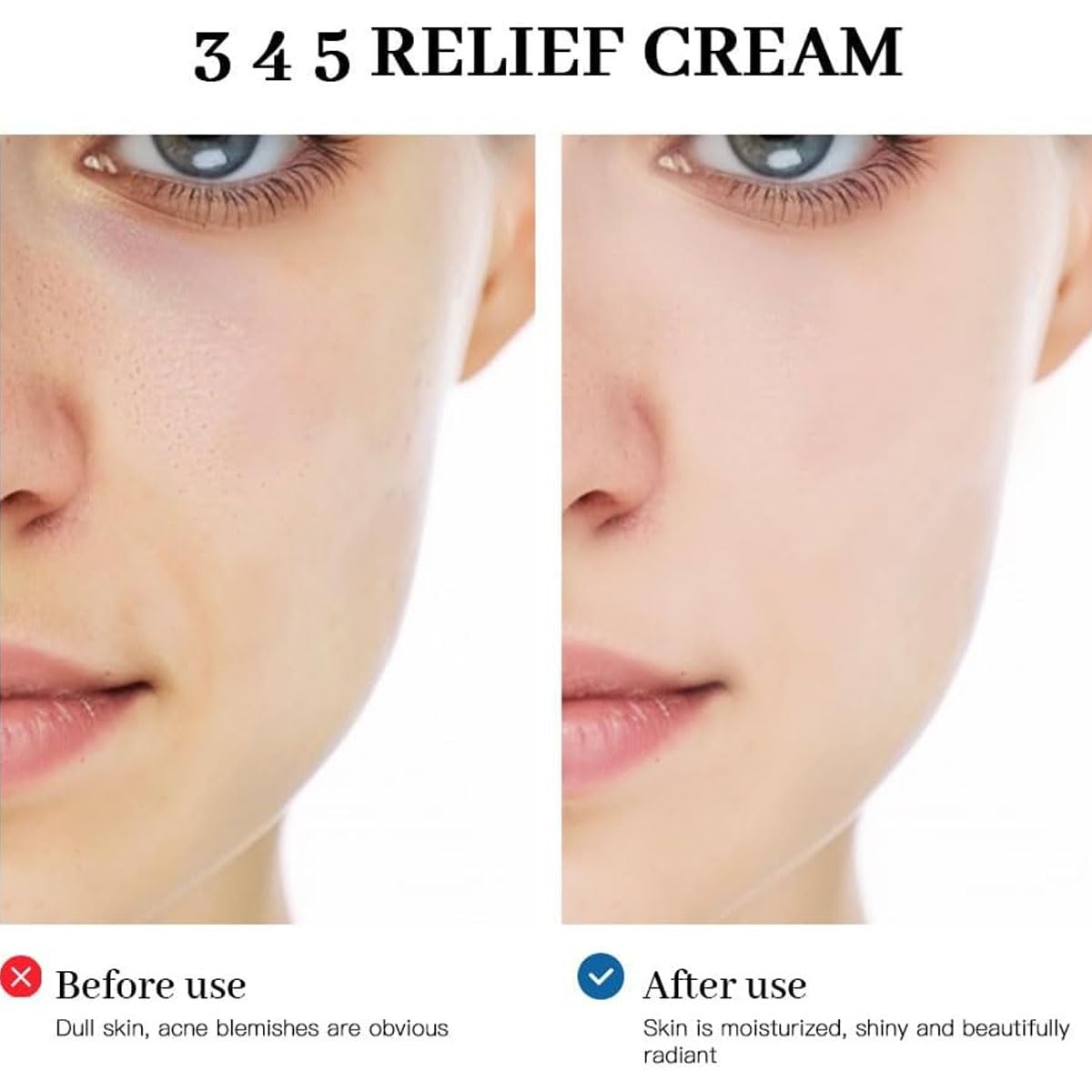 Crema Facial Reparadora Intensiva 345 Relief, Hidratante Calmante Coreana - 50ml (2 unidades) - ¡Recupera la salud y luminosidad de tu piel! - Cuidado facial de calidad con ingredientes naturales - ¡Atrévete a lucir radiante!