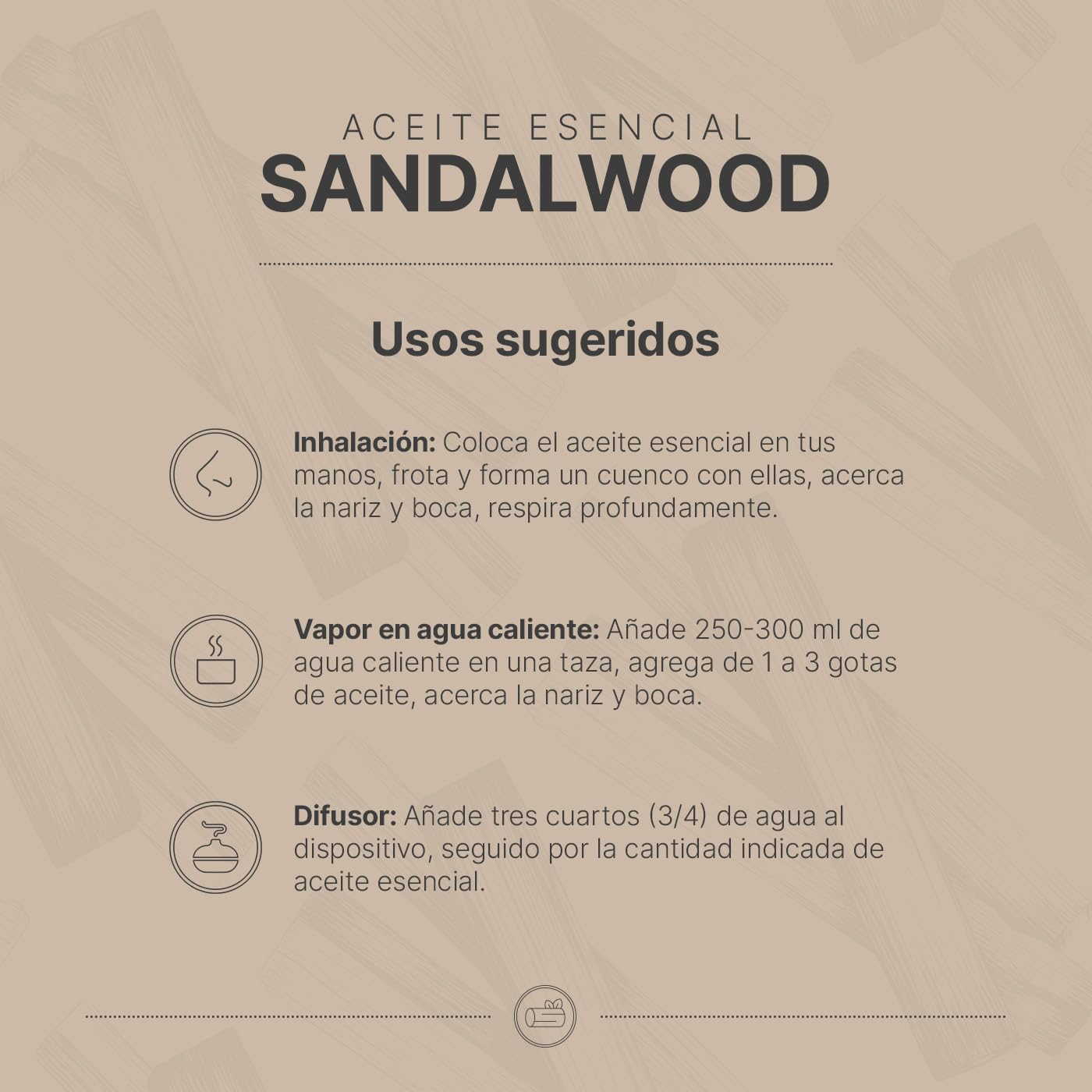 Aceite Esencial B Life Sándalo Aromalogía Ingredientes Puros y Naturales 50 ml