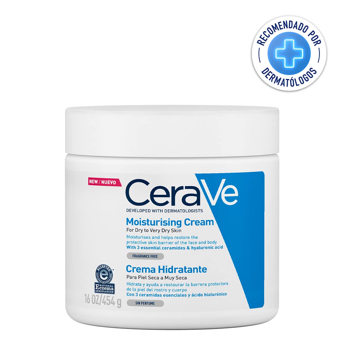 CeraVe Crema Hidratante |454gr| Hidrante diario para rostro y cuerpo para piel seca + Gel Limpiador Espumoso Diario para Piel Mixta, Grasa o con Acné 236ml