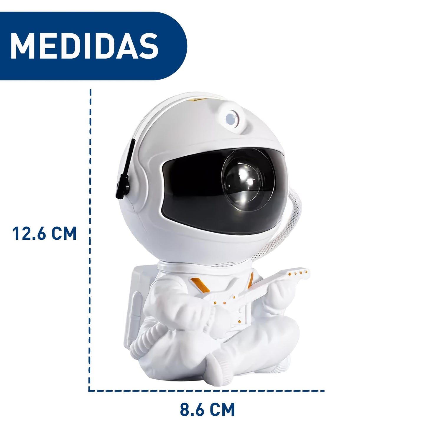 Bluelander Proyector Astronauta, Astronauta Proyector de Estrellas, Control Remoto, Luces Estrellas, Adecuado para Niños, Regalo Ideal, Ángulo Ajustable 360° (Blanco)