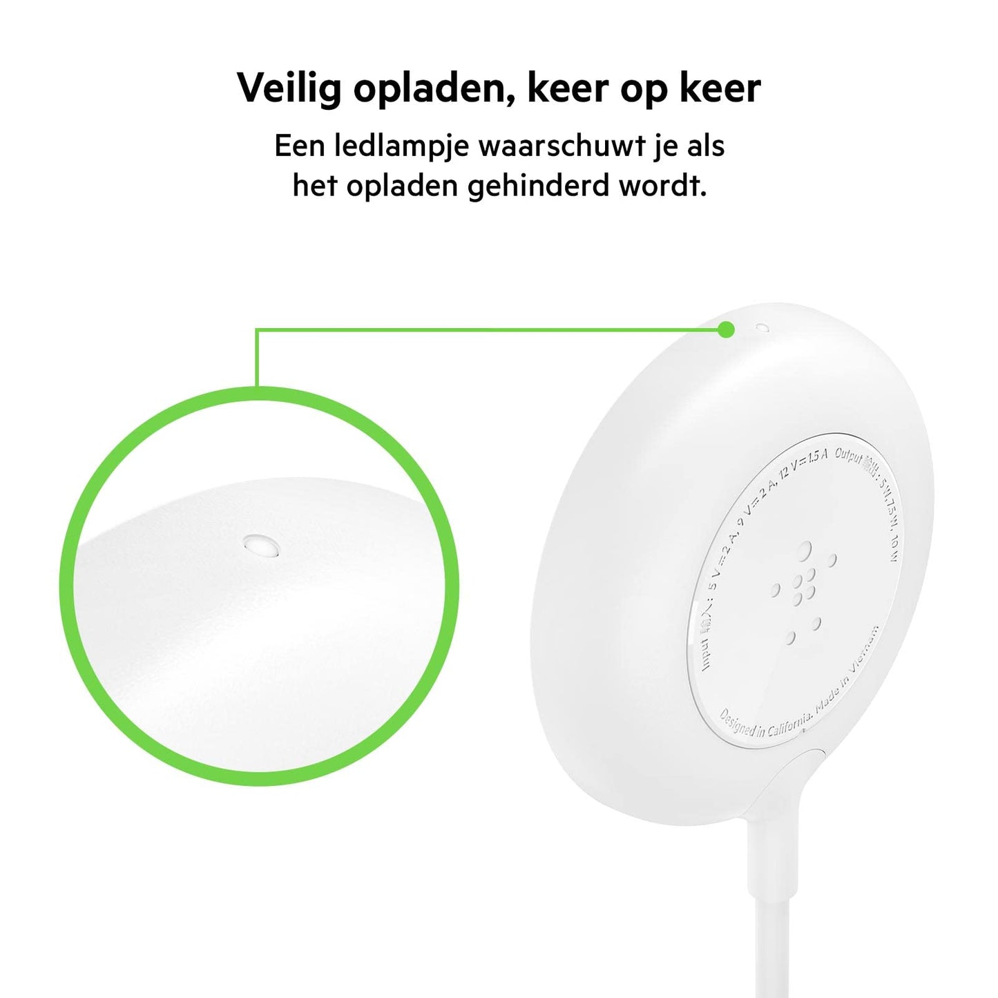 Belkin Cargador inalámbrico magnético (Fuente de alimentación no incluida) Compatible con MagSafe con Cable Extra Largo de 2 m para iPhone 12, 12 Pro, 12 Pro MAX y 12 Mini