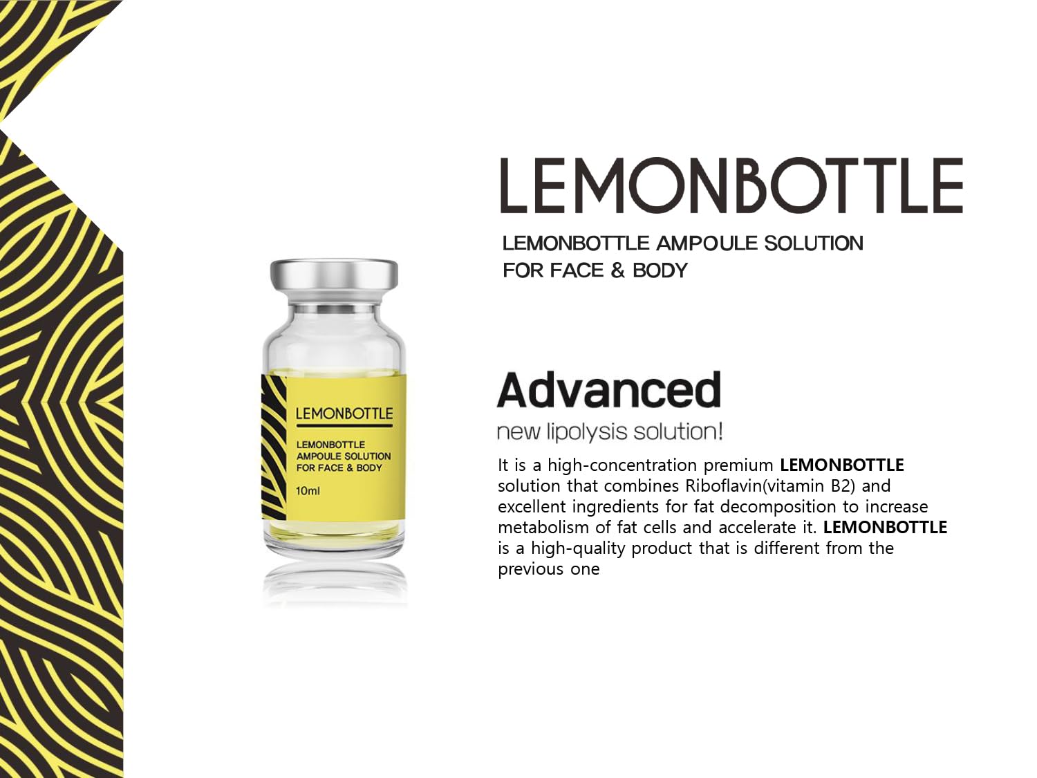 Lemon bottle solución de ampolla | 5 viales de 0.3 fl oz | Dispendiente de grasa | Suero cosmético