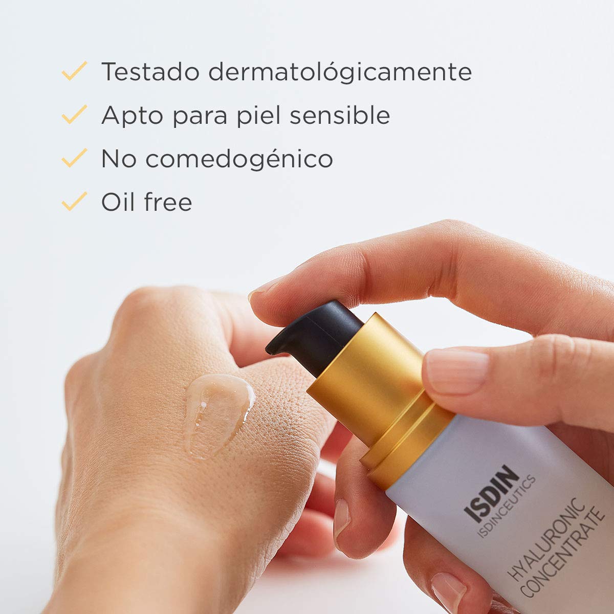 ISDIN Isdinceutics hyaluronic concentrate, serum facial ligero y ultrahidratante, con acido hialuronico - 30ml