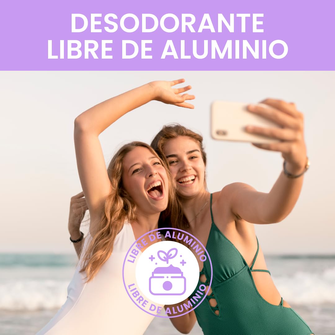 NaturalDry - Desodorante Natural Mujer - Sin Aluminio - Sin Parabenos - No obstruye los poros - Elimina el mal olor - NO HUELES - en barra (3 unidades)