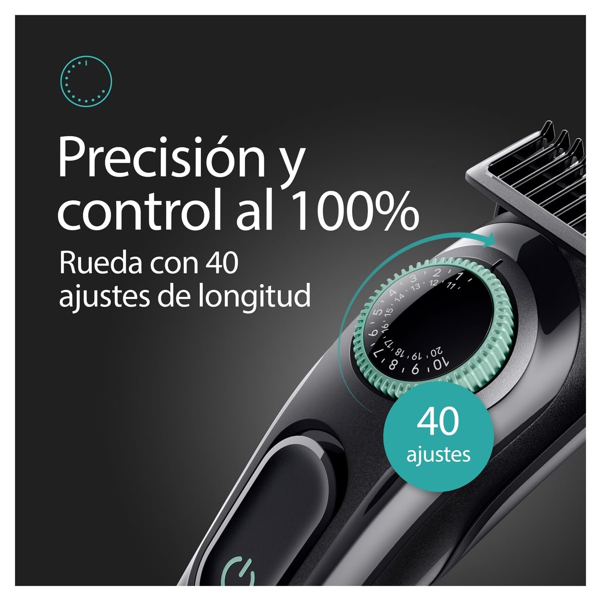 BRAUN Kit All-In-One Series 3, Recortadora de Barba, Nariz. Orejas y Cabello para Hombre 5en1, 40 Longitudes de corte, Lamina ultraafilada, Lavable