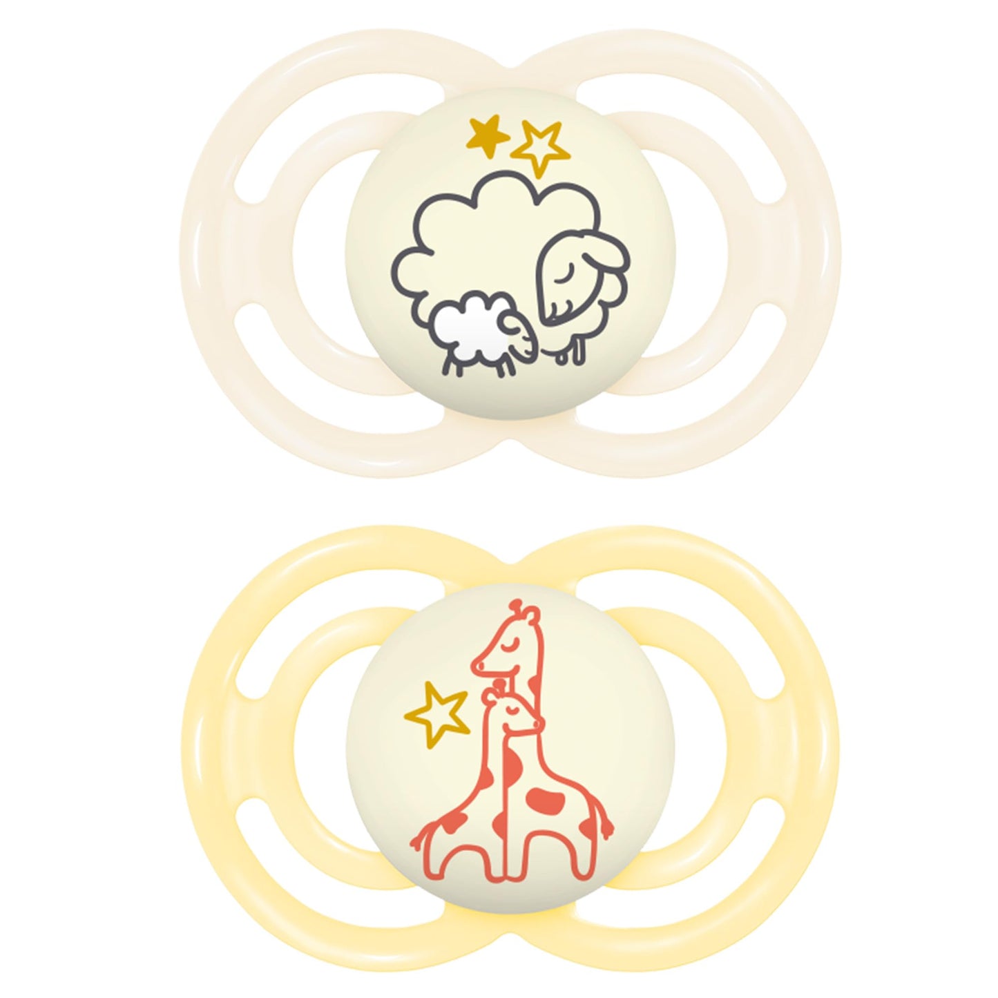 MAM Perfect Night 2 Piece Baby Pacifier, Unisex, 6+ Months