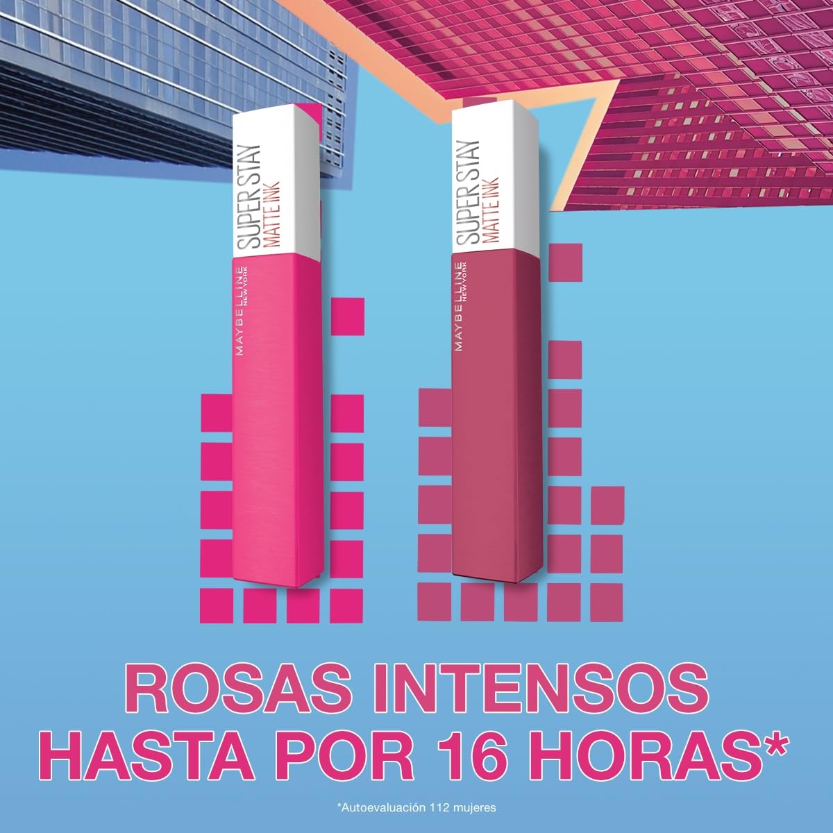 Maybelline Labial líquido matte de larga duración, Superstay Matte Ink Pink Edition tono Pink Pathfinder 5, 5g