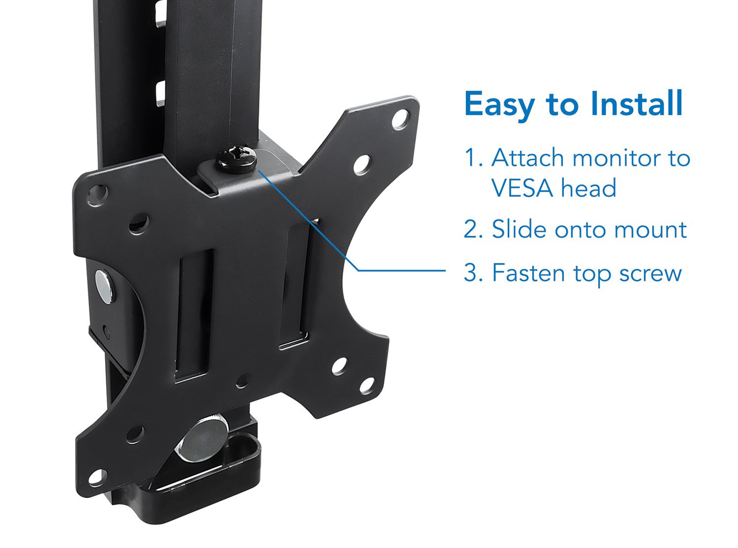 Accesorio para Colgar Monitor Mount-it! Negro con Soporte VESA Ajustable en Altura para Pantallas de 17" a 32"