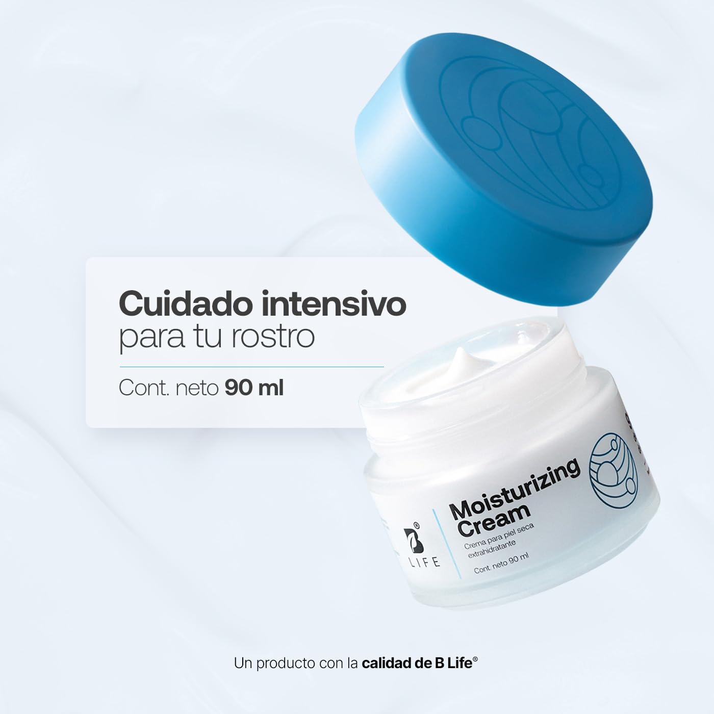 B Life | Crema facial extrahidratante 90 ml | Con Retinol y Acido Hialurónico | Piel Extraseca | Moisturizing cream.