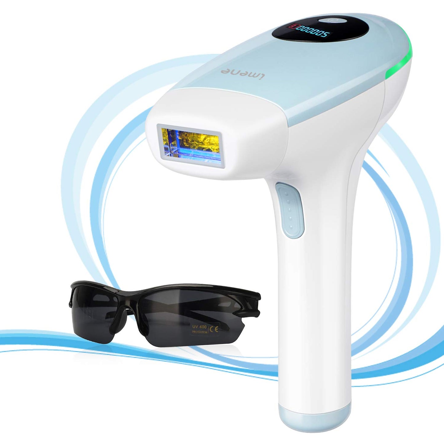 Depiladora Permanente IMENE Azul con Tecnología IPL Efectiva para Mujer y Hombre