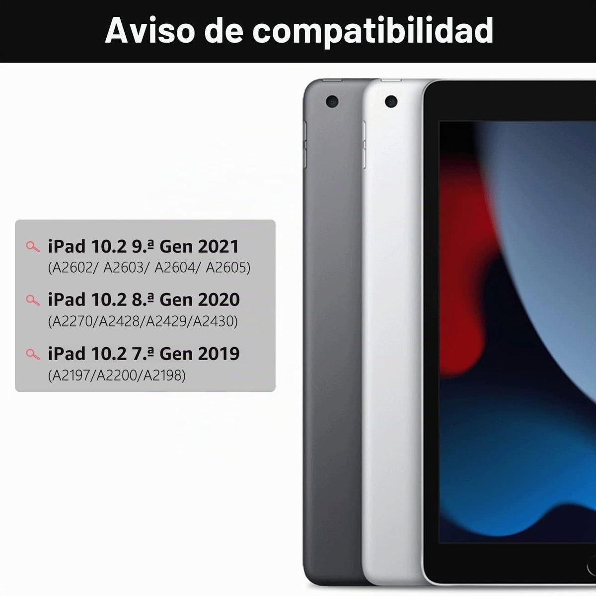 Funda con Teclado para iPad ZtotopCase Negro Giratoria 360° con Soporte para Lápiz
