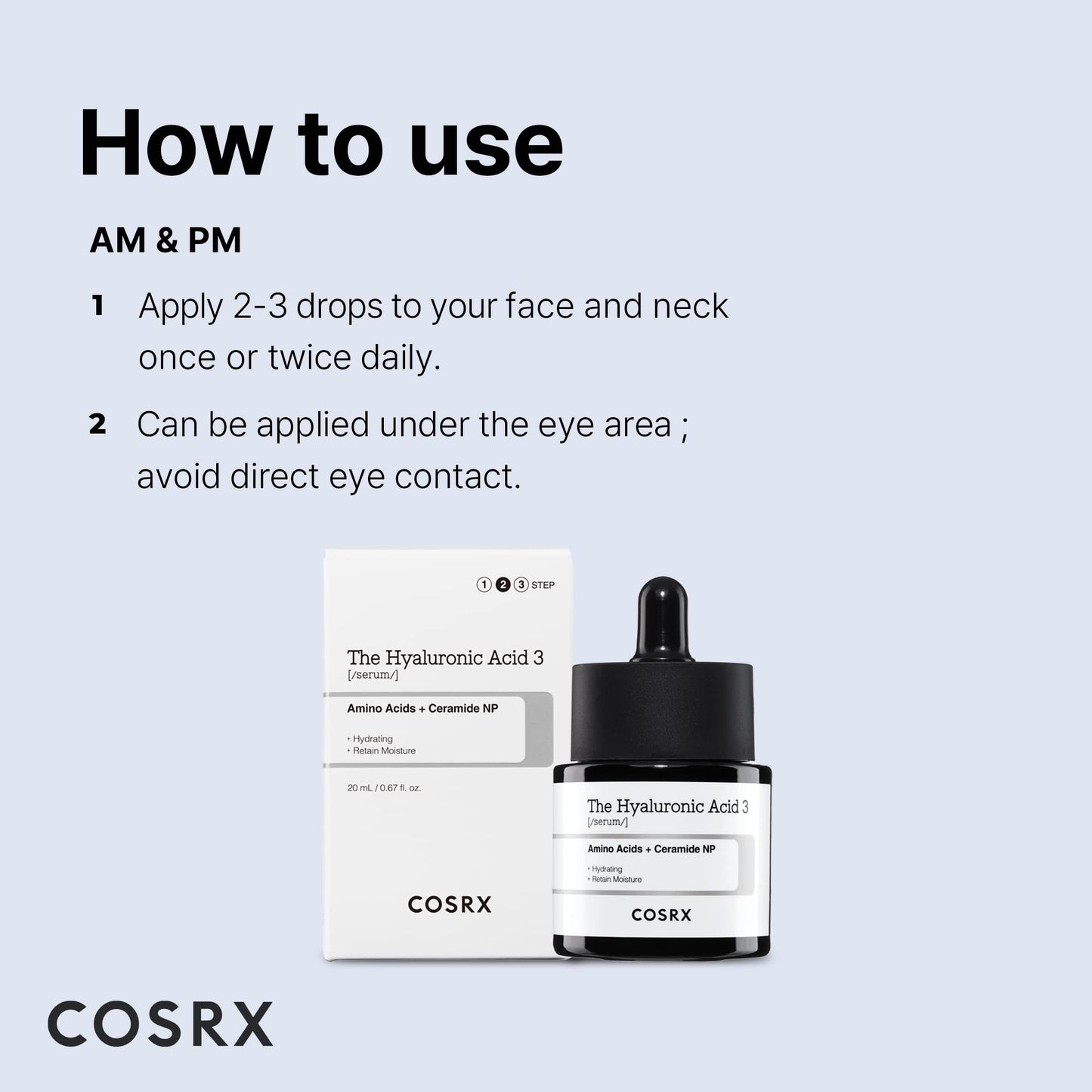 The Hyaluronic Acid 3 Serum by Cosrx for Unisex - 0.67 oz Serum