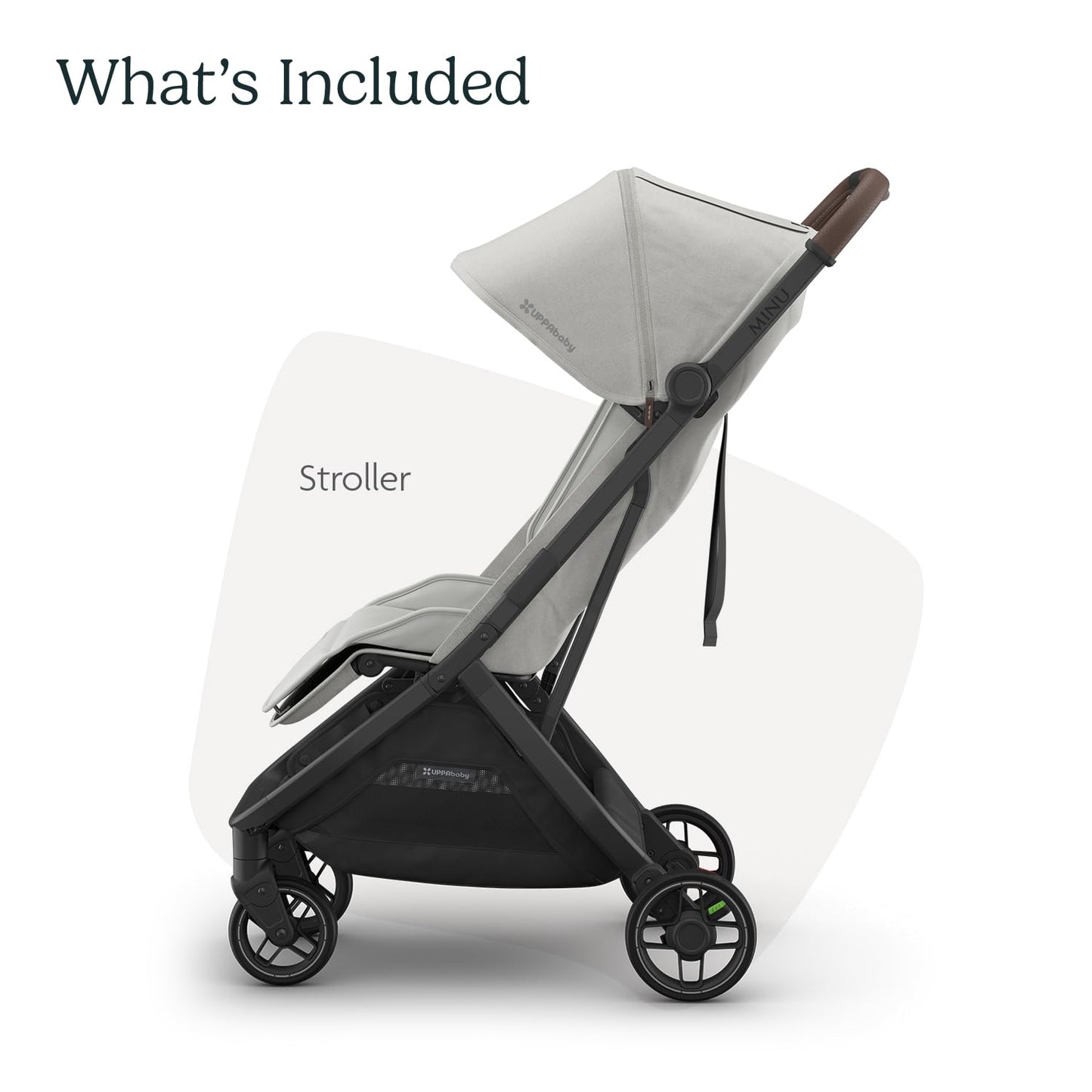 Carriola de Viaje UPPAbaby Minu V3 Savannah Gris Perla Diseño Ligero Compacto Plegado con una Sola Mano Desde el Nacimiento