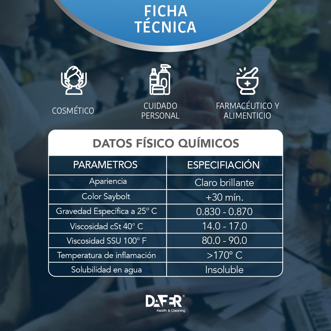 Vaselina Líquida 85 NF USP de 20 Litros - Uso Profesional y Limpieza - Dafer Health & Cleaning