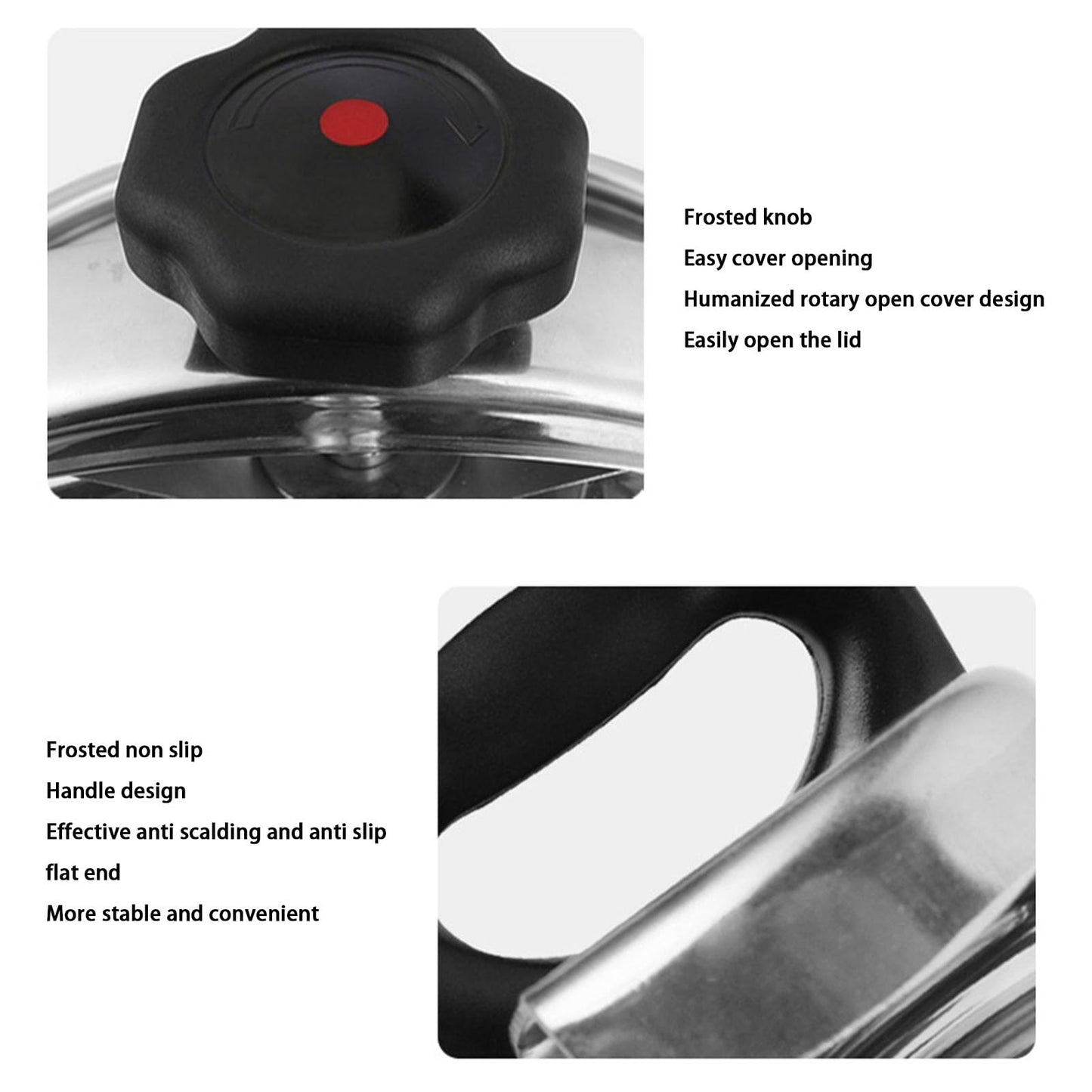 Fosa Olla a Presión de Acero Inoxidable, Olla a Presión de Utensilios de Cocina de Gran Capacidad a Prueba de Explosiones para Cocina de Inducción de Estufa de Gas de Arroz (5L)
