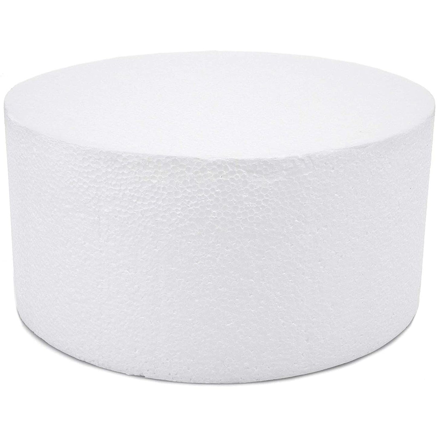 Bright Creations - Muñeco redondo para pastel de 8 pulgadas, forma redonda de espuma (blanco, 8 x 4 pulgadas)