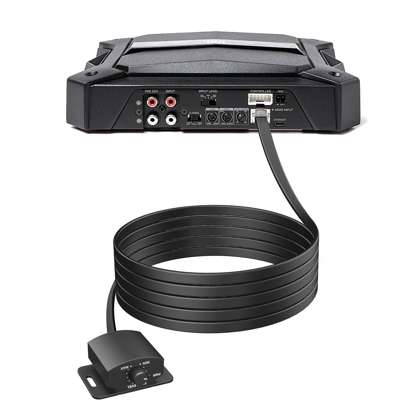 perilla de control de graves, amplificador remoto de repuesto, driver de graves, audio ajustable con cable de extensión de 6 pines para subwoofer, cable de 4 m