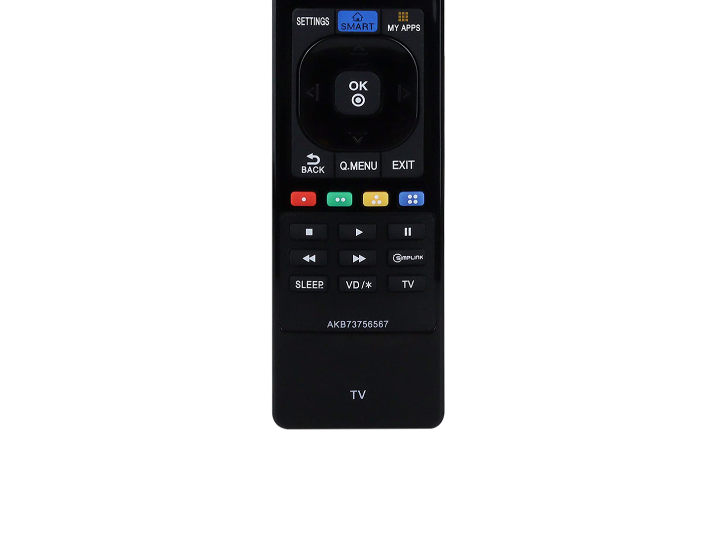Control Remoto LG AKB73756567 Reemplazo para LCD LED HDTV Smart TV AKB73756542 AKB73756506 AKB73756504 AKB73756502 AKB73615309 AKB73615306