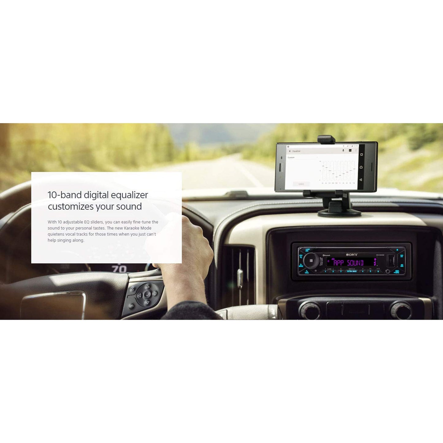 Sony MEX-N5300BT - Radio estéreo para Coche con Bluetooth, Reproductor de CD, USB/AUX, Radio, Single DIN