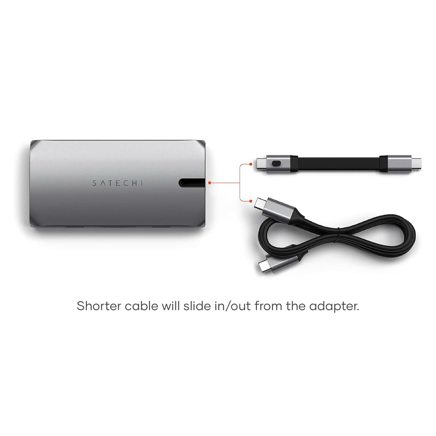 Adaptador Multipuertos SATECHI Gris Espacial 9-en-1 USB-C Portátil para MacBook, iPad, Mac Mini e iMac M1/M2