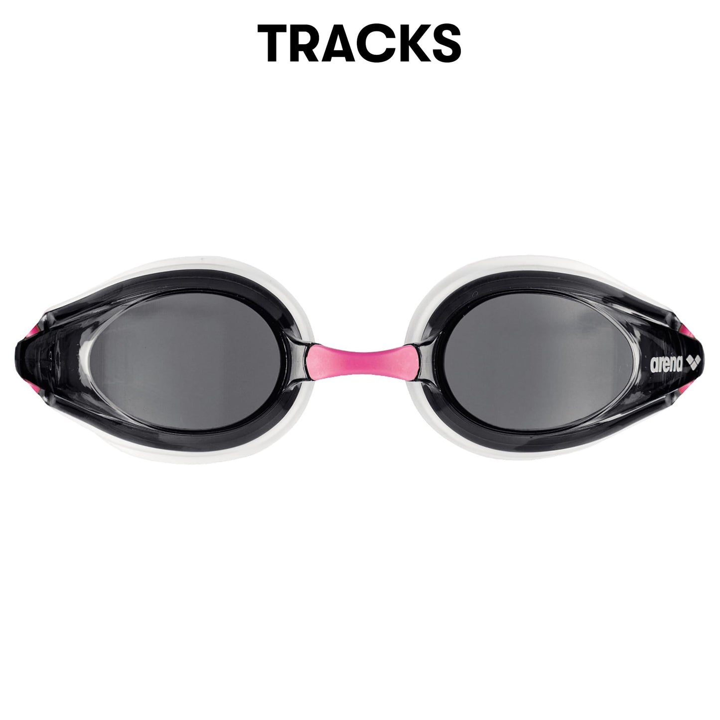 Arena Goggles Natación Tracks única, Rosa/ Negro