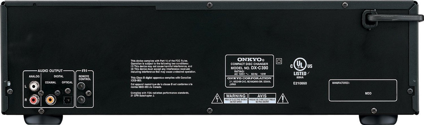 Onkyo DX-C390 Reproductor MP3, Color Negro