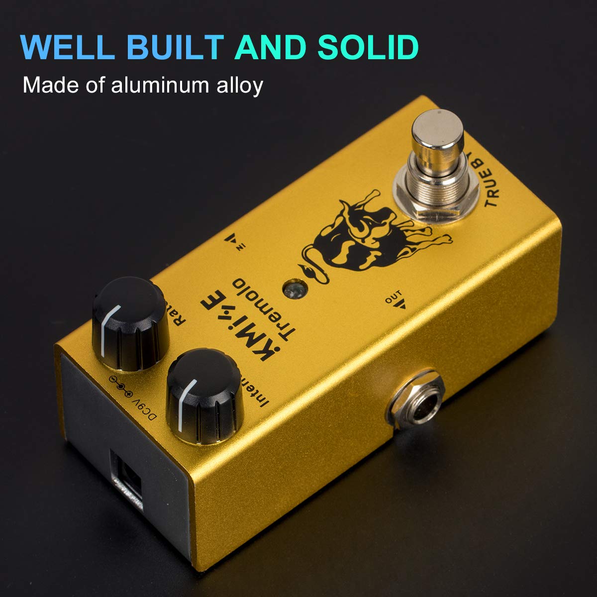lotmusic Pedal de efectos de guitarra eléctrica Mini tipo único DC 9V True Bypass (Tremolo)