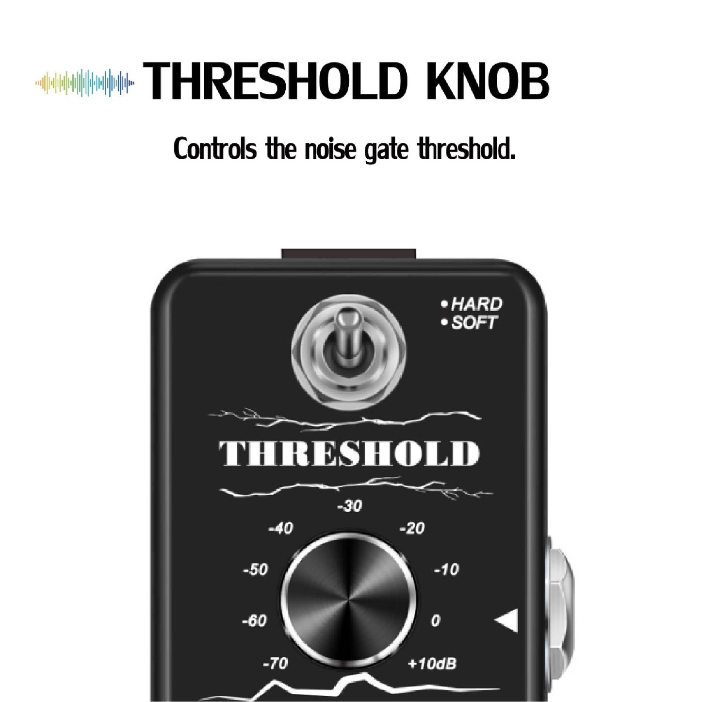 Pedal Noise Gate Suppressor SOOMME Metal con 2 Modos para Guitarras Eléctricas