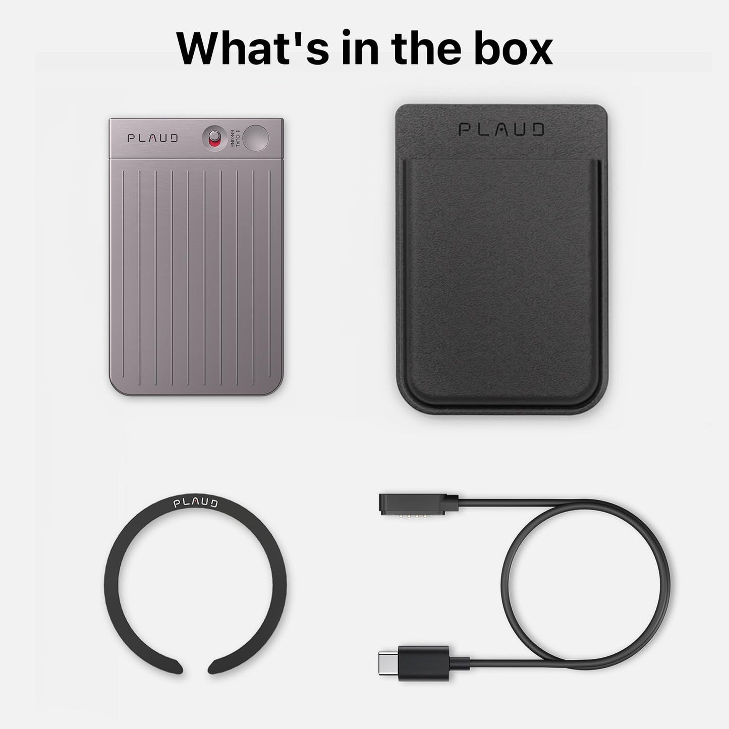 PLAUD Grabadora de Voz Note IA - Transcribe y Resume con tecnología de IA - Soporta 112 Idiomas, 64GB de Memoria, Control de reunión con App, lección, Llamada, entrevista (Funda Incluida)