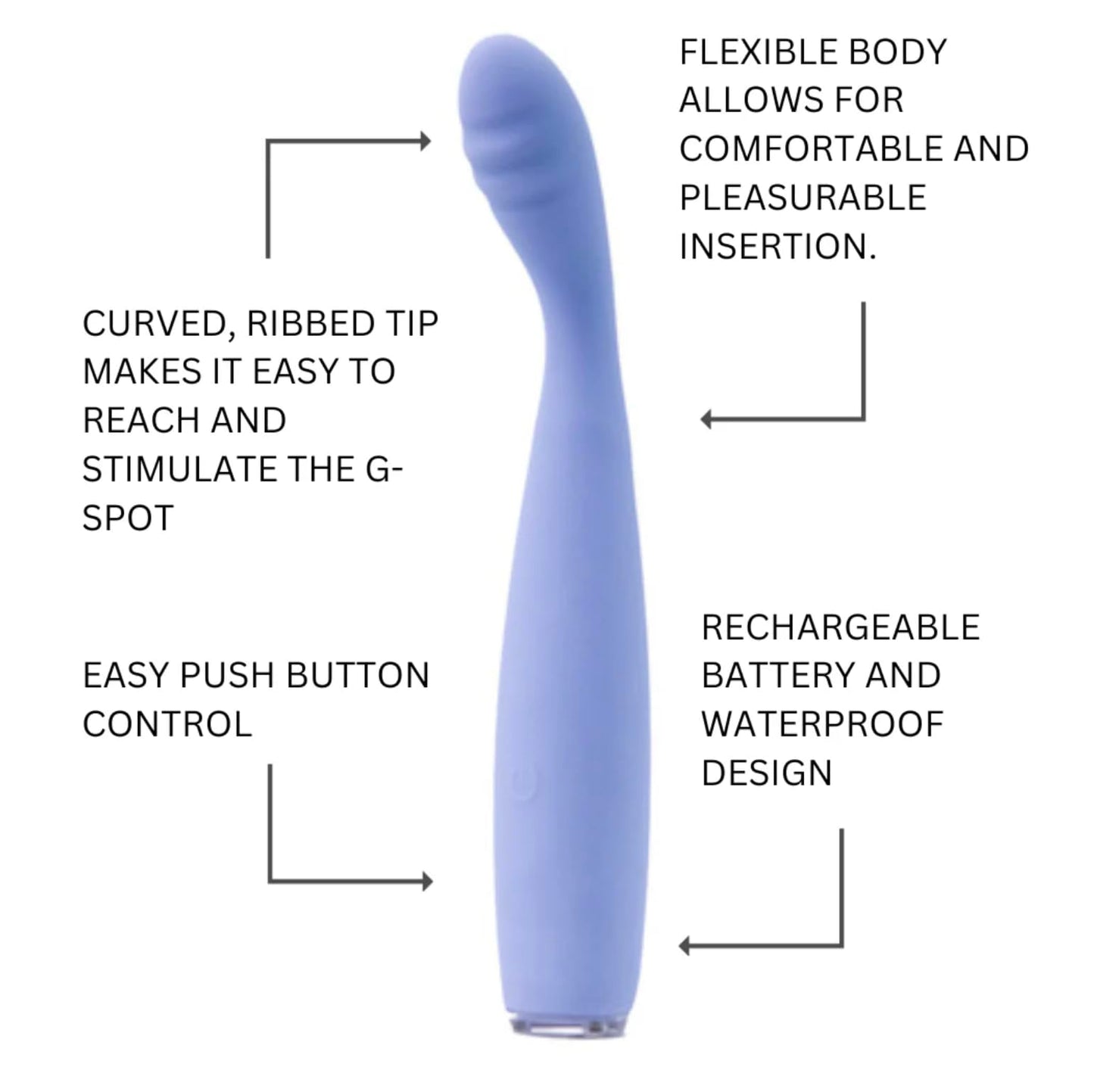 KNOCK FIRST Vibrador De Punto G Para Mujer, Delgado De 18 Cm Con 5 Potentes Velocidades, Impermeable Y Recargable, Estimulador De Clítoris, Juguete Sexual Personal Para Parejas.
