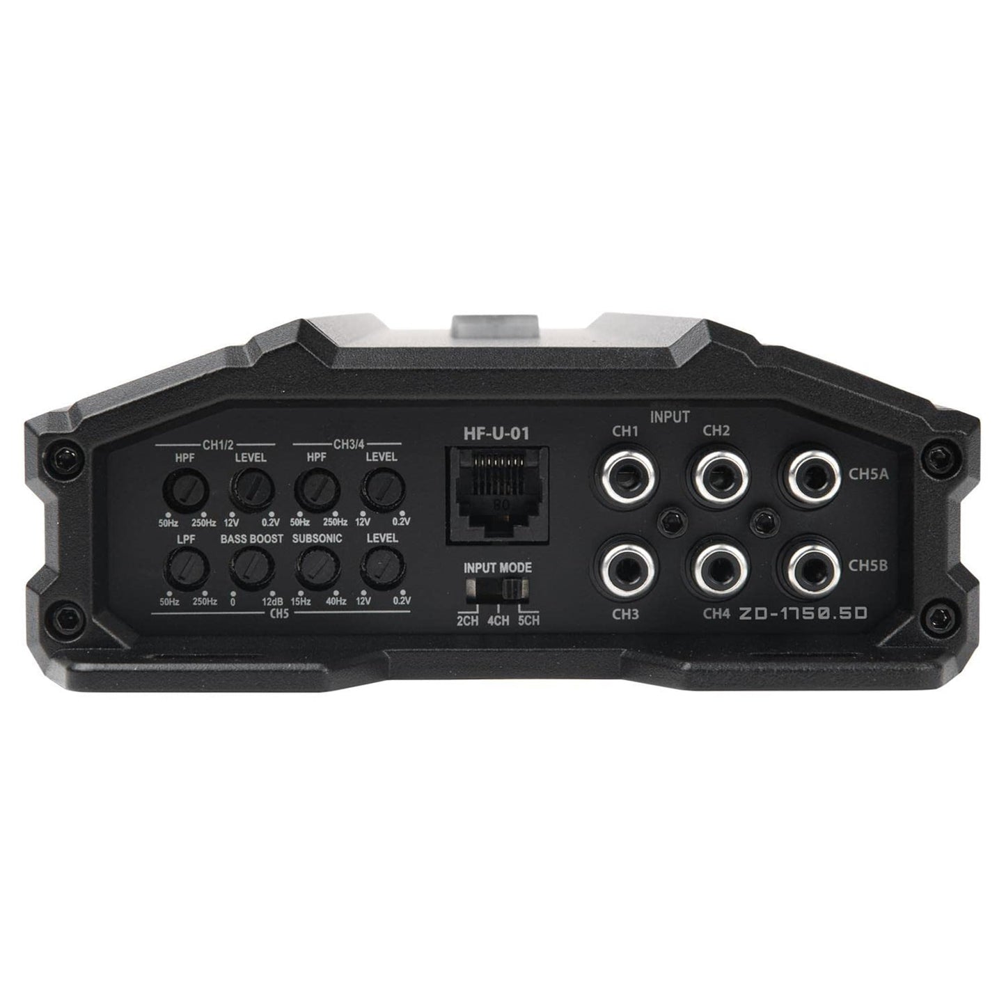Hifonics Zeus Delta ZD-1750.5D - Amplificador de audio para coche compacto de 5 canales niquelado con función de encendido automático, color negro