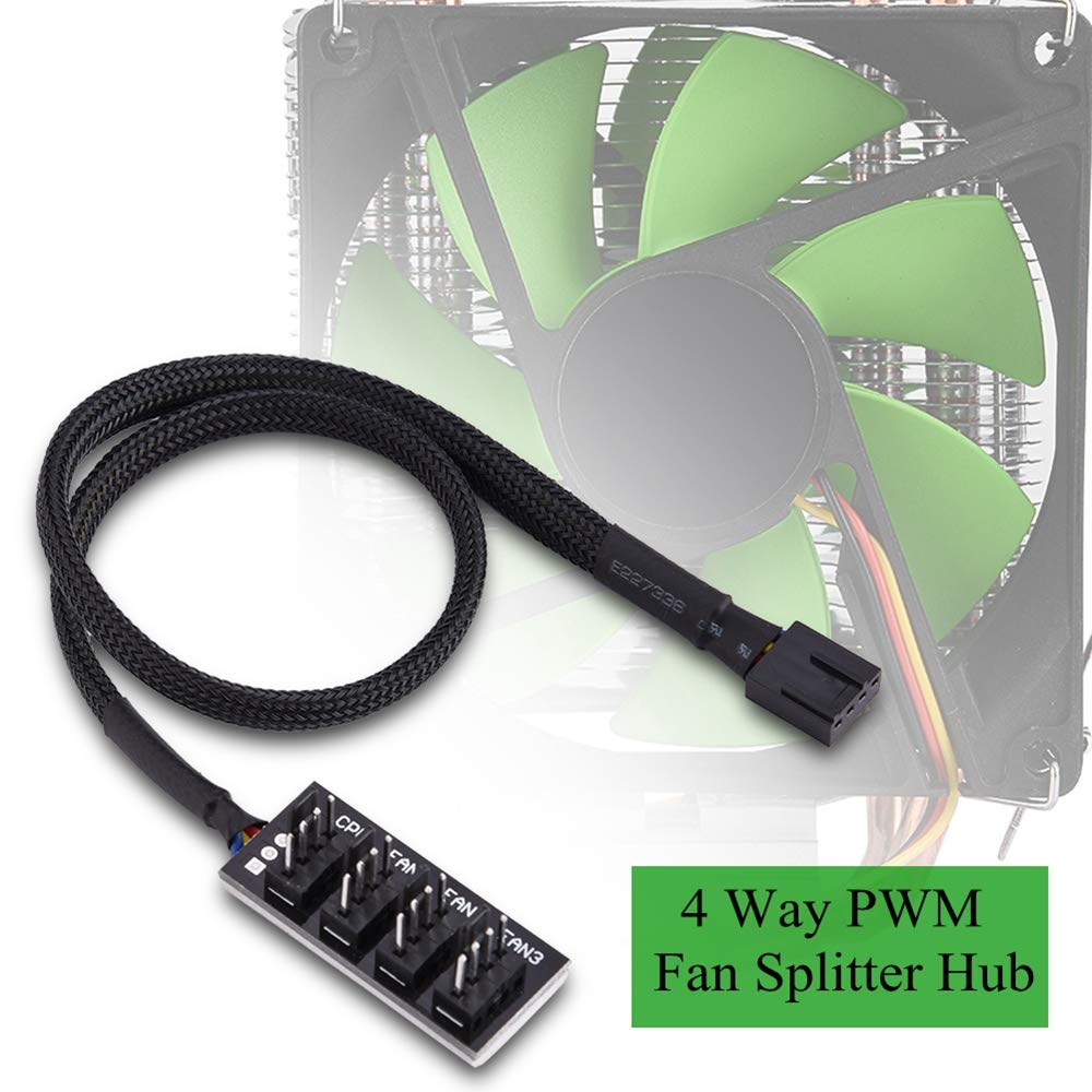 Concentrador PWM de 4 Pines, Adaptador de Cable Multidivisor de Potencia para Ventilador de Caja y CPU