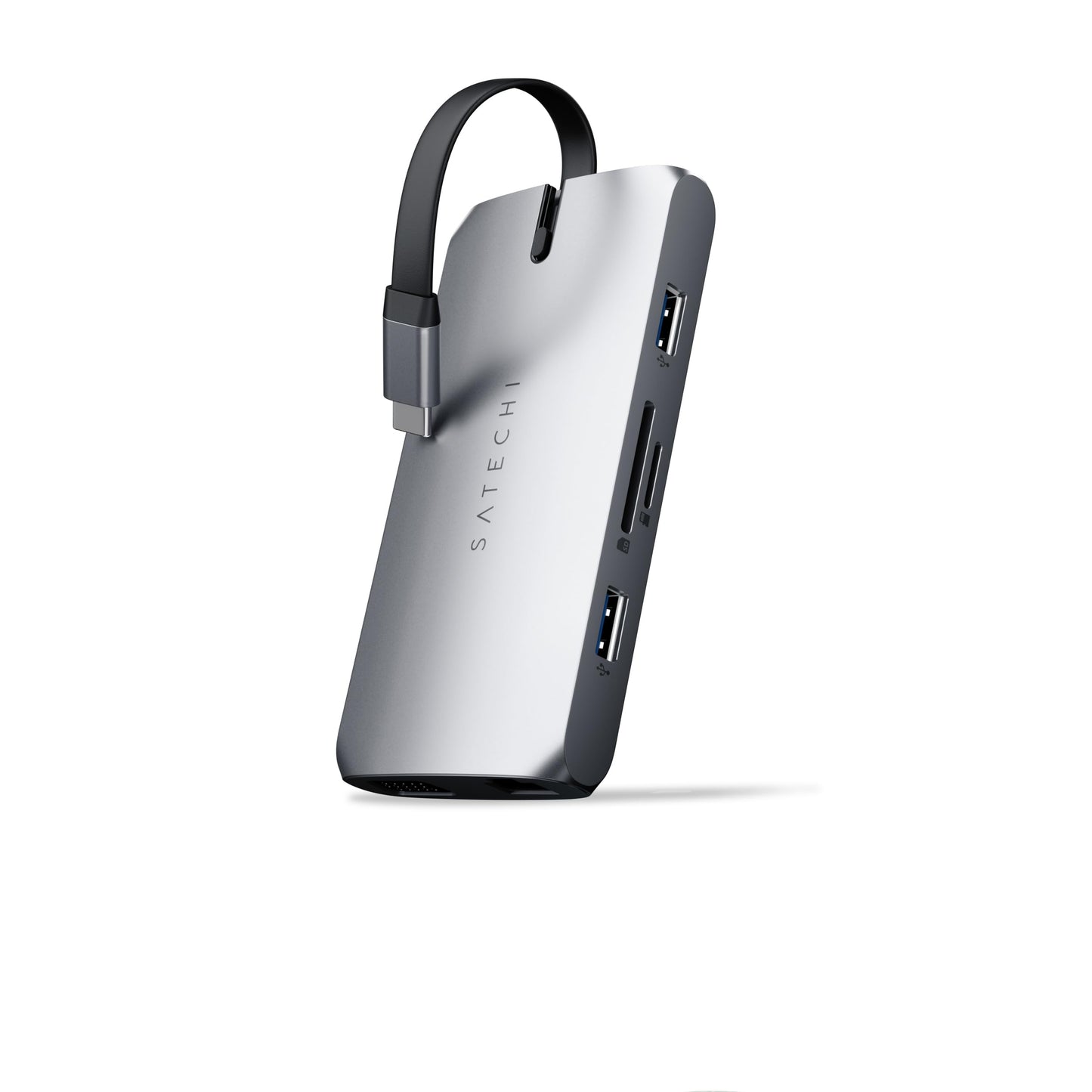 Adaptador Multipuertos SATECHI Gris Espacial 9-en-1 USB-C Portátil para MacBook, iPad, Mac Mini e iMac M1/M2