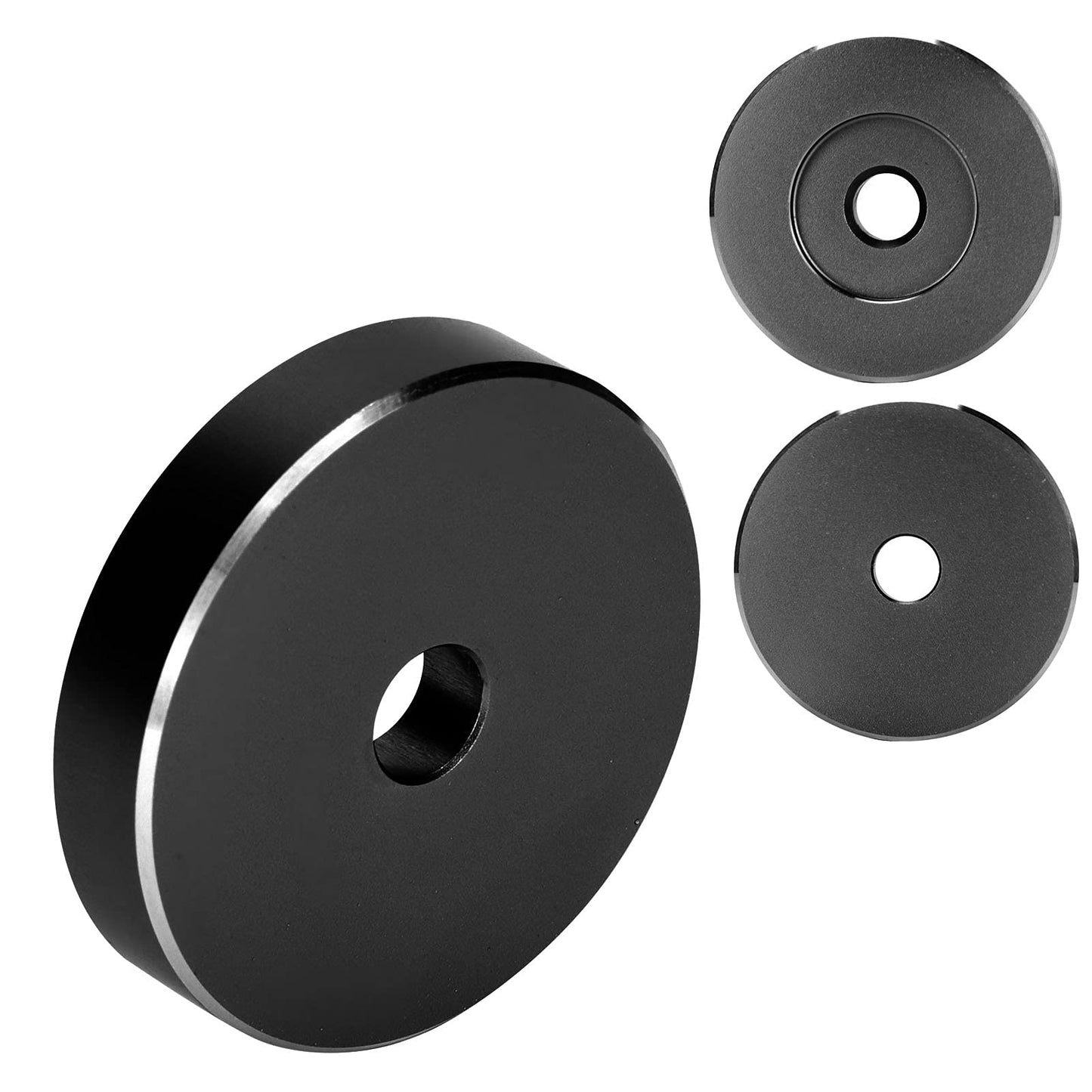 Adaptador para Tocadiscos de Aluminio Plateado Dorado Negro para Discos de Vinilo de 45 RPM