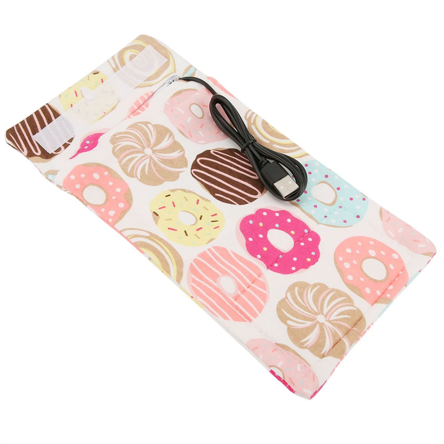Funda para Biberón que Mantiene el Calor, Bolsas para Biberones Portátiles, USB para Mantener el Calor de la Leche, Calentador Multifunción para Taza de café, té, Bebida, Bolsa de (Rosquilla)
