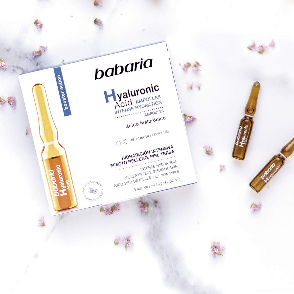 Babaria Ampollas Facial AC Hialuronico, 5 Unidades, Blanco, 2 Mililitros