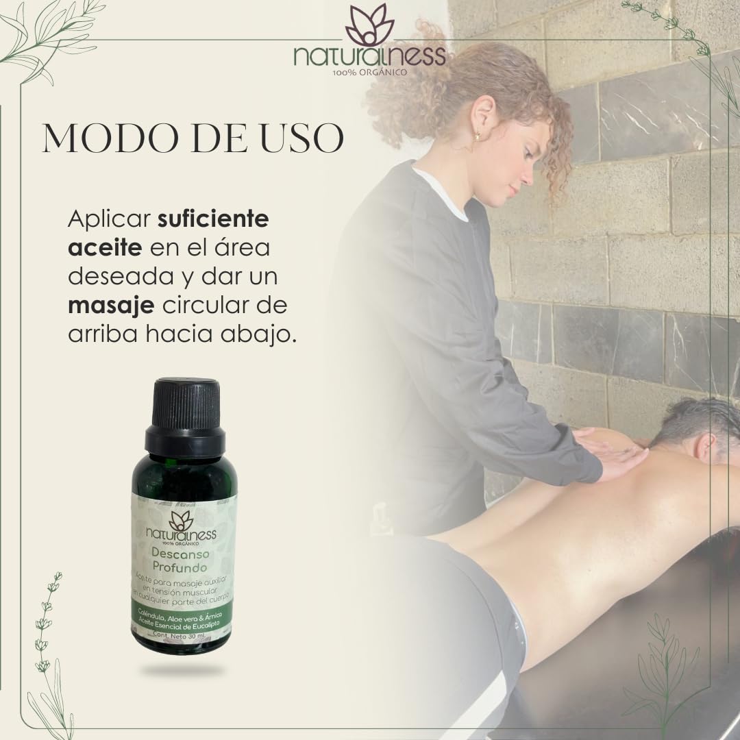 Aceite Relajante Naturalness Descanso Profundo 30ml a base de Extractos Herbales y Aceites Esenciales 100% Naturales