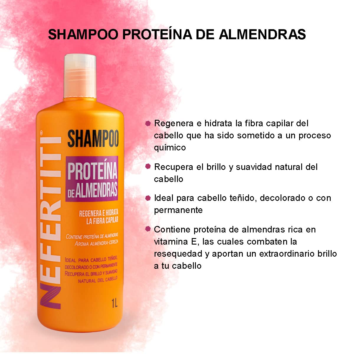 Shampoo Nefertiti Almendra Proteína 1 L